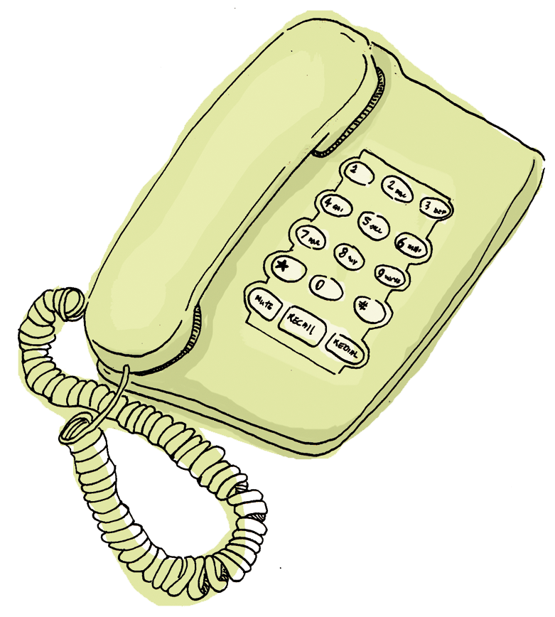 yellow phone illustration